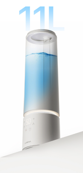 가습기의 11L 대용량을 강조하는 이미지